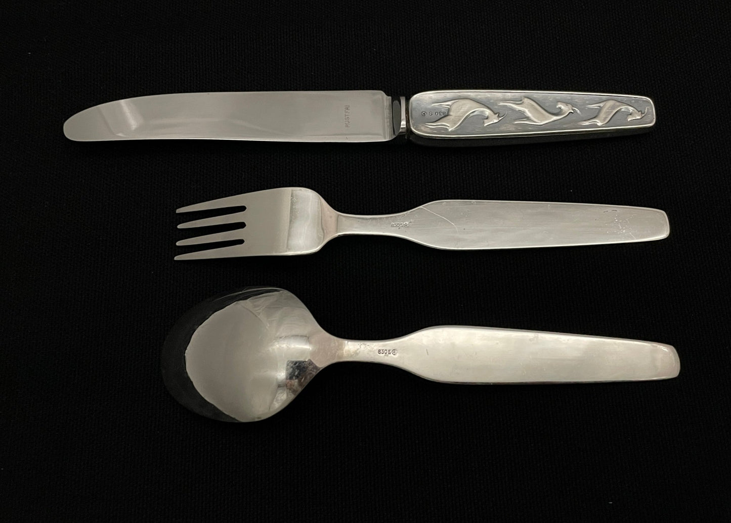 Bukkene Bruse Barne Sølvbestikk Bakside