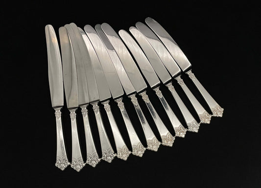 Anitra sølvbestikk kniver sølv 830s med eldre knivblader