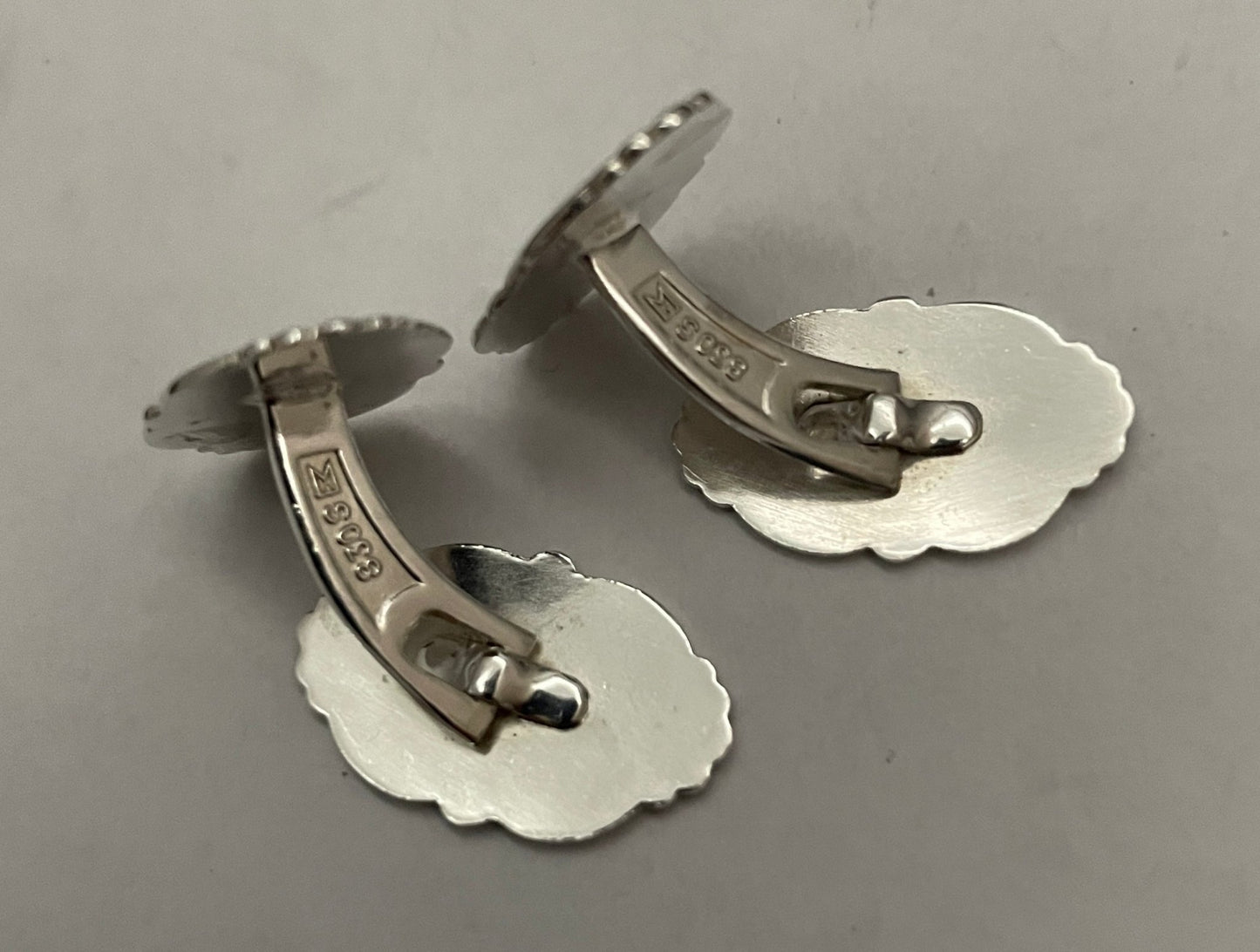 Mansjett knapper i sølv