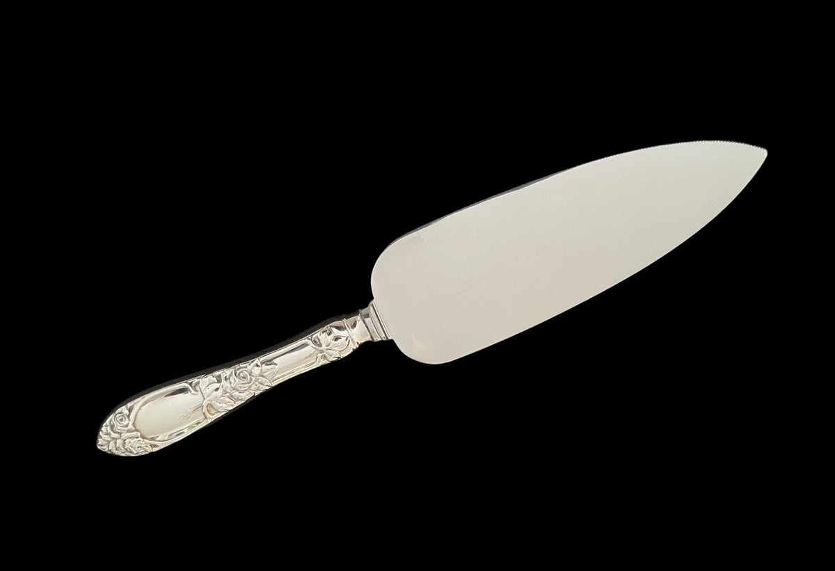 Opphøid Rose sølv paikniv / Kakekniv 26.5 cm