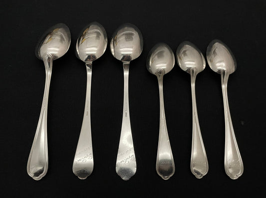 Riflet Sølvbestikk Bakside skjeer med gravering