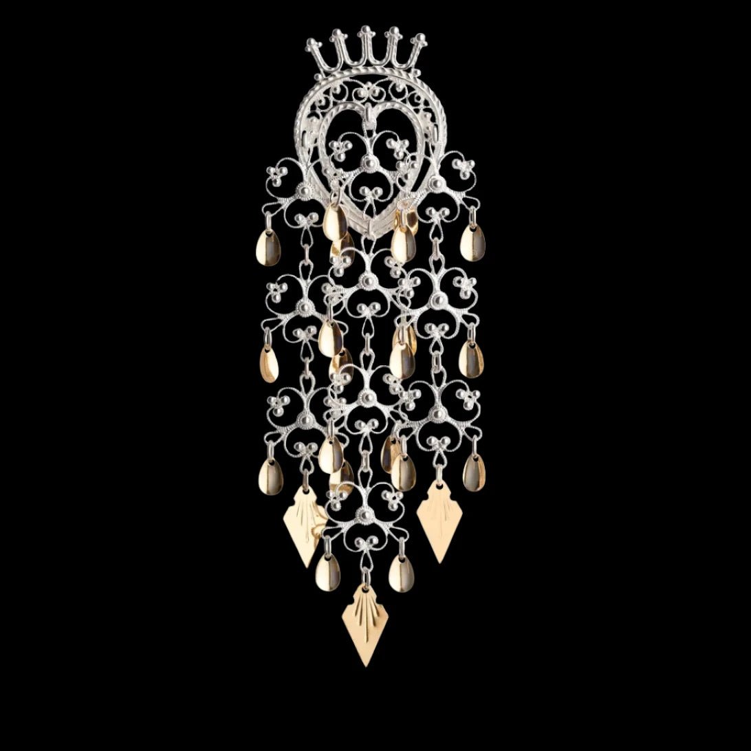 Forgylt Krone Sølje