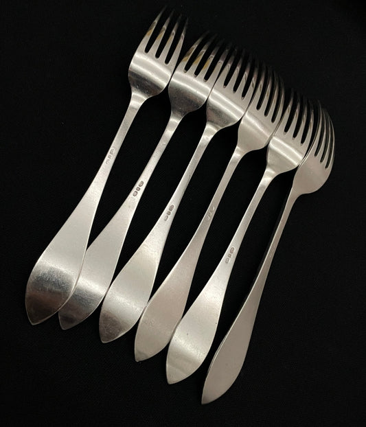 Spissgravert Sølvbestikk Gaffel bakside