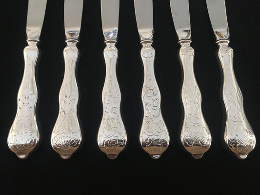 Erbjudande 4 200 NOK Stora silverknivar på 830-talet specialtillverkade och restaurerade med nya knivblad