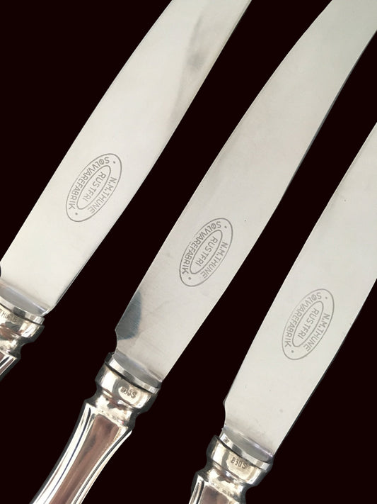 Barokk 2 Solvbestikk Kniv Stempel