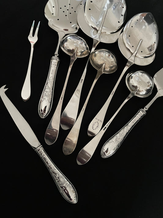 Drage Sølvbesstikk Serveringsdeler bakside