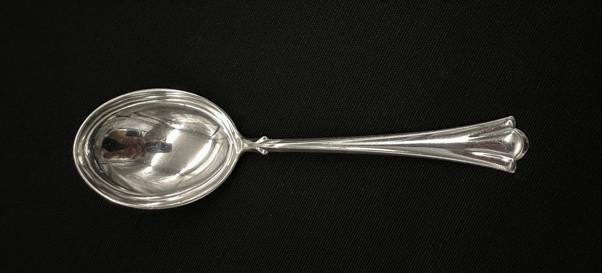 Lilje sølv potet skje 19.5 cm i 830s av Magnus Aase og Th Olsens Eftf