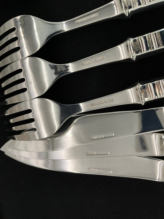 Krone silver fiskebestick på 830-talet av J. Tostrup Reducerat pris