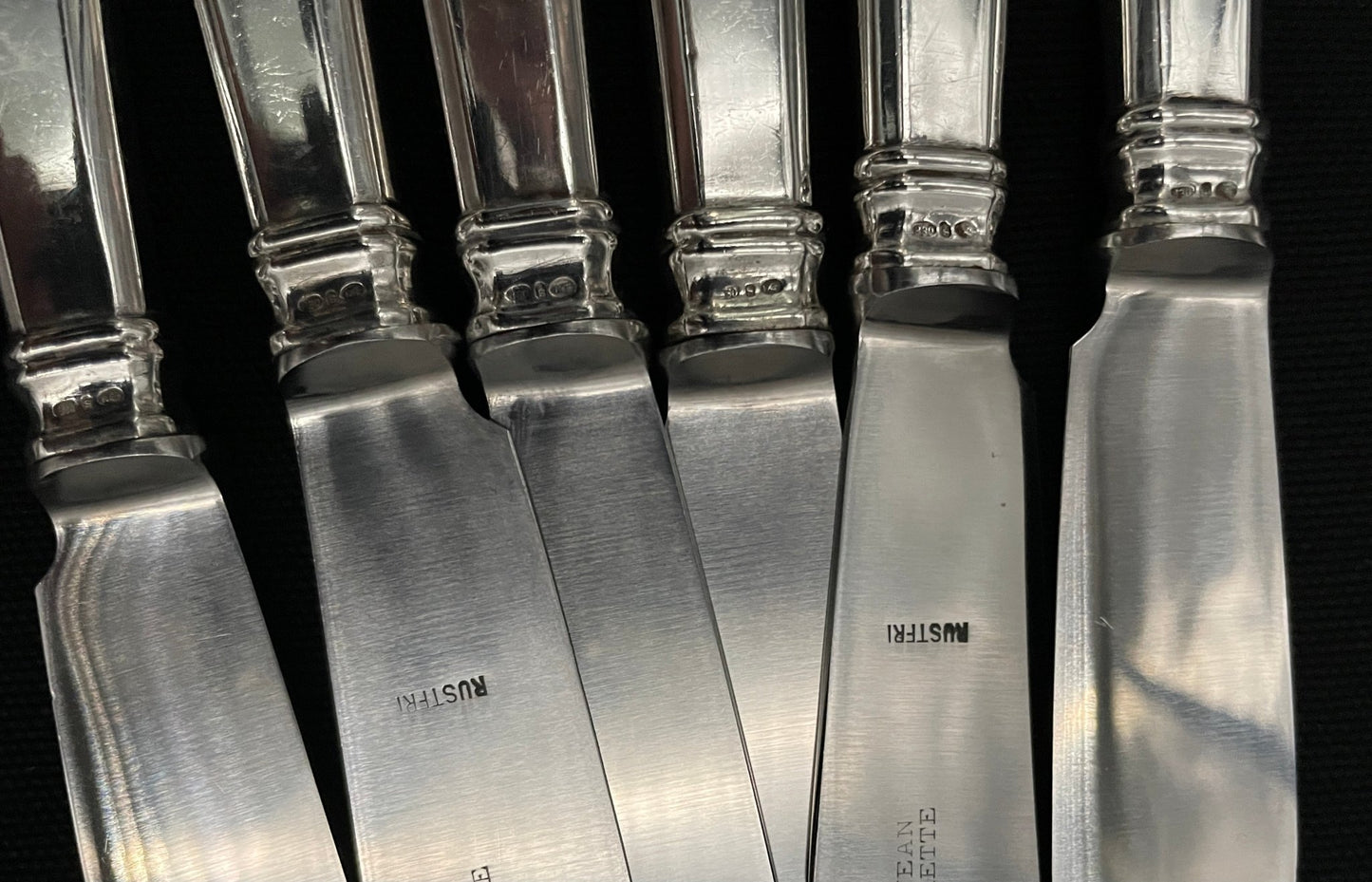 Old English sølv kniver 830s av David Andersen