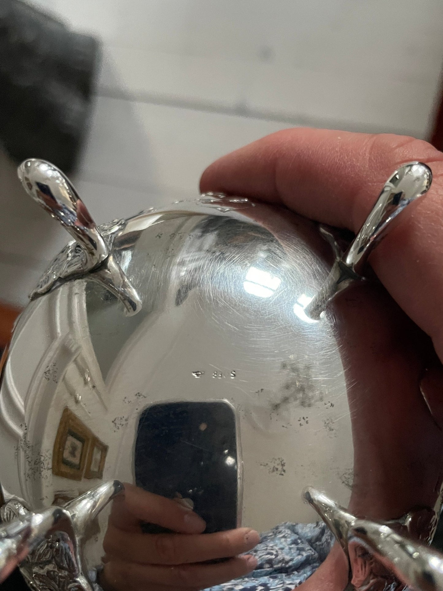 Rose patterned silver coffee set in 3 parts in 830s by Hans Hohle Silver Product