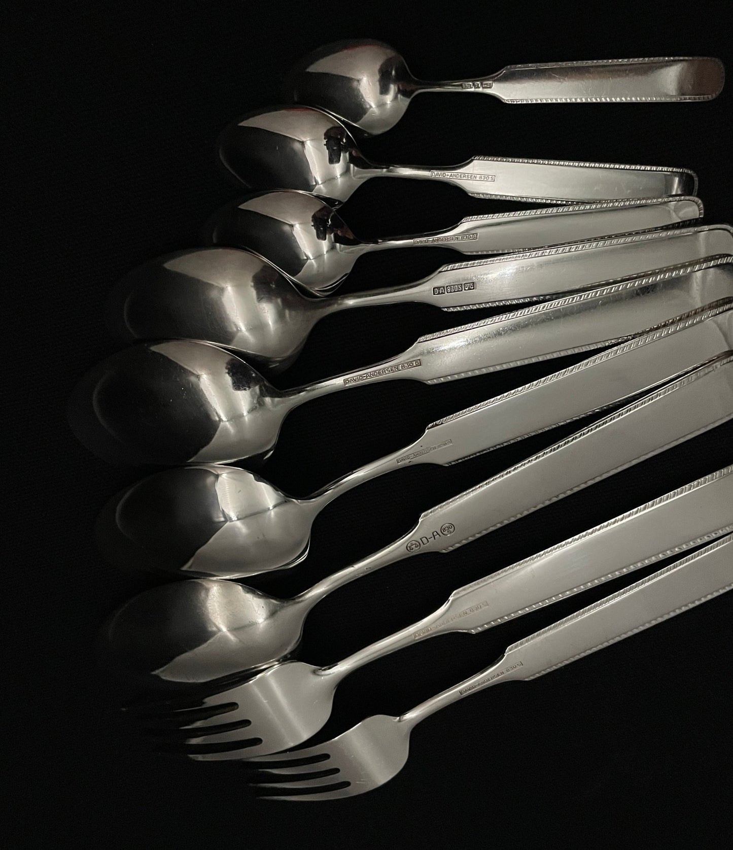 Town hall with table silver cutlery in the 830s by David Andersen