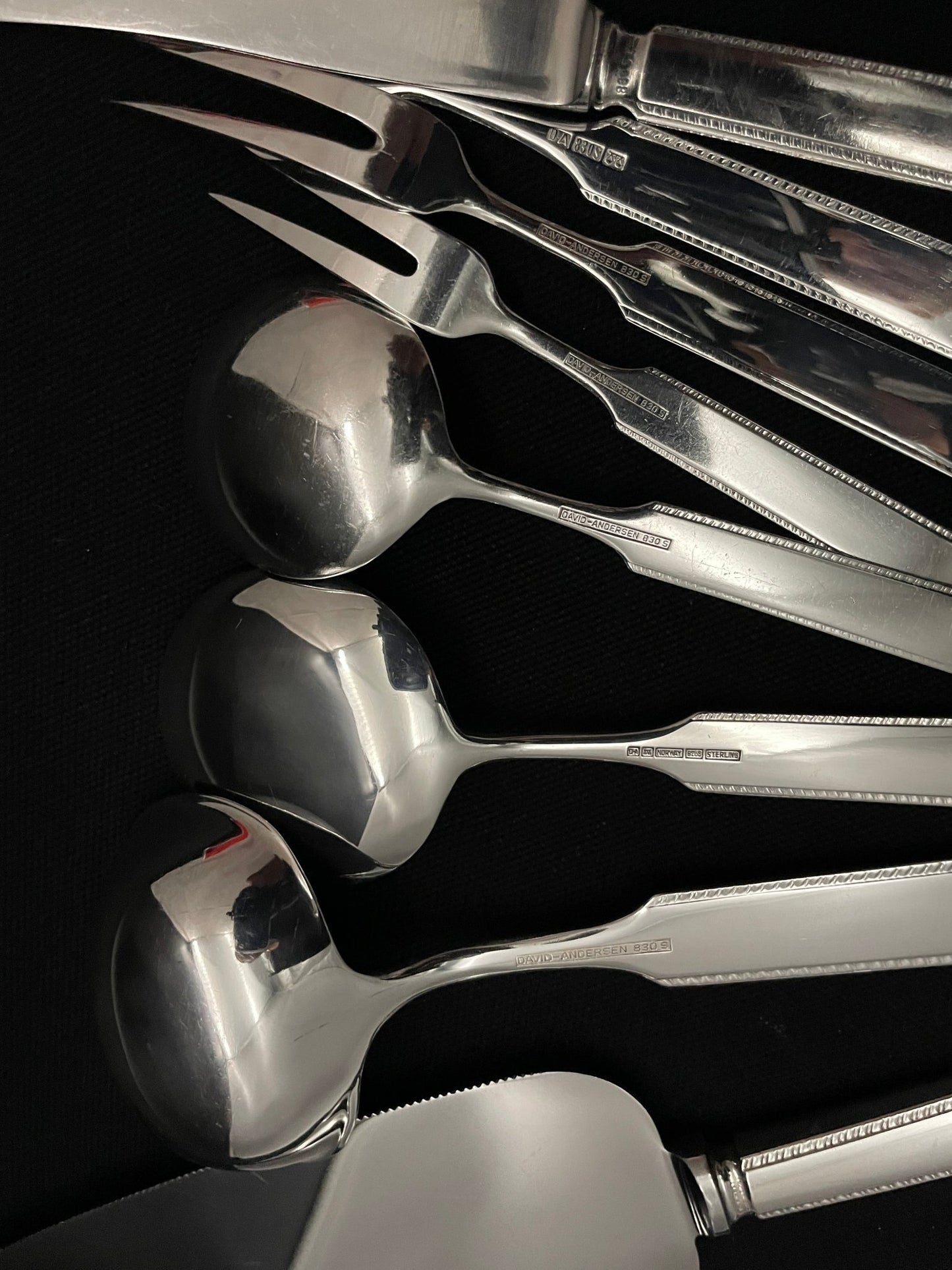 Town hall with table silver cutlery in the 830s by David Andersen