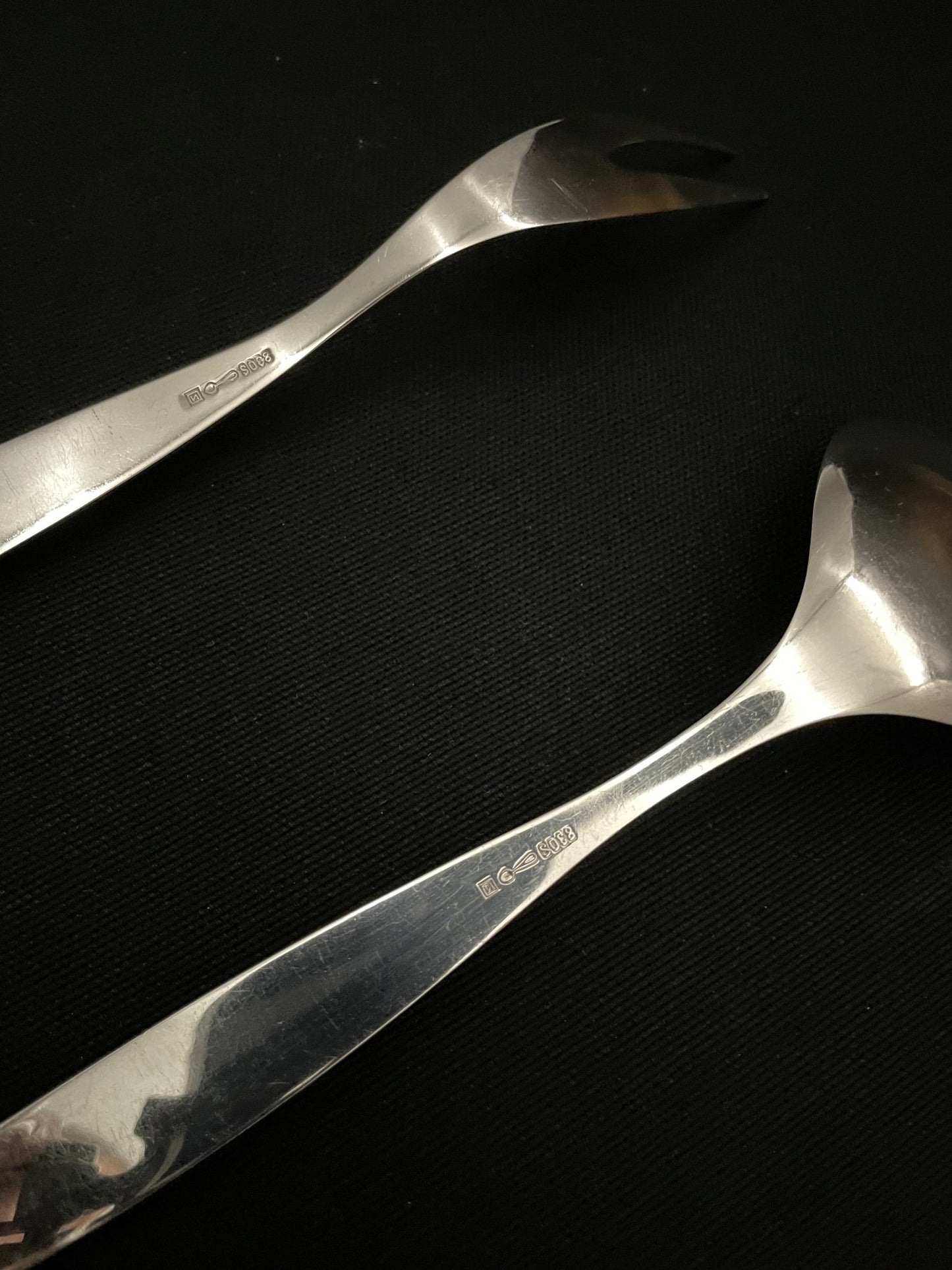 Taffel sølvbestikk i 830s av Hansen Sølvvare