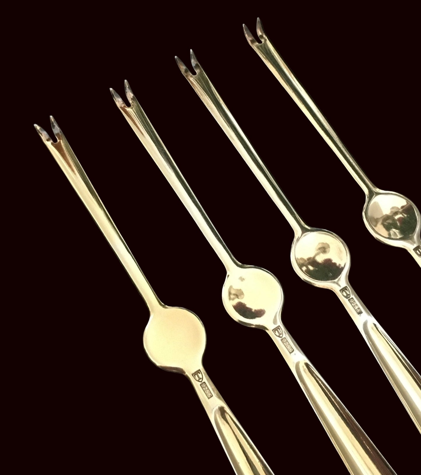 Thune Sølv Hummergafel Skaldyrgaffel Emalje Stempel