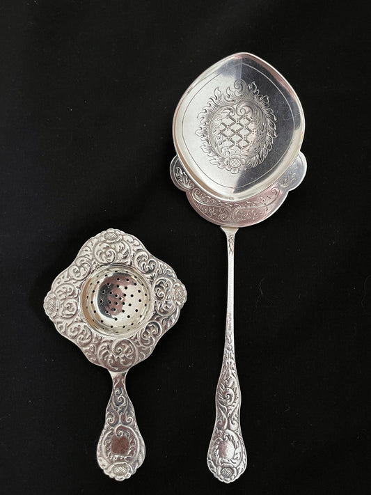 Ukjent Sølvbestikk Tostrup Tesil og Kakespade