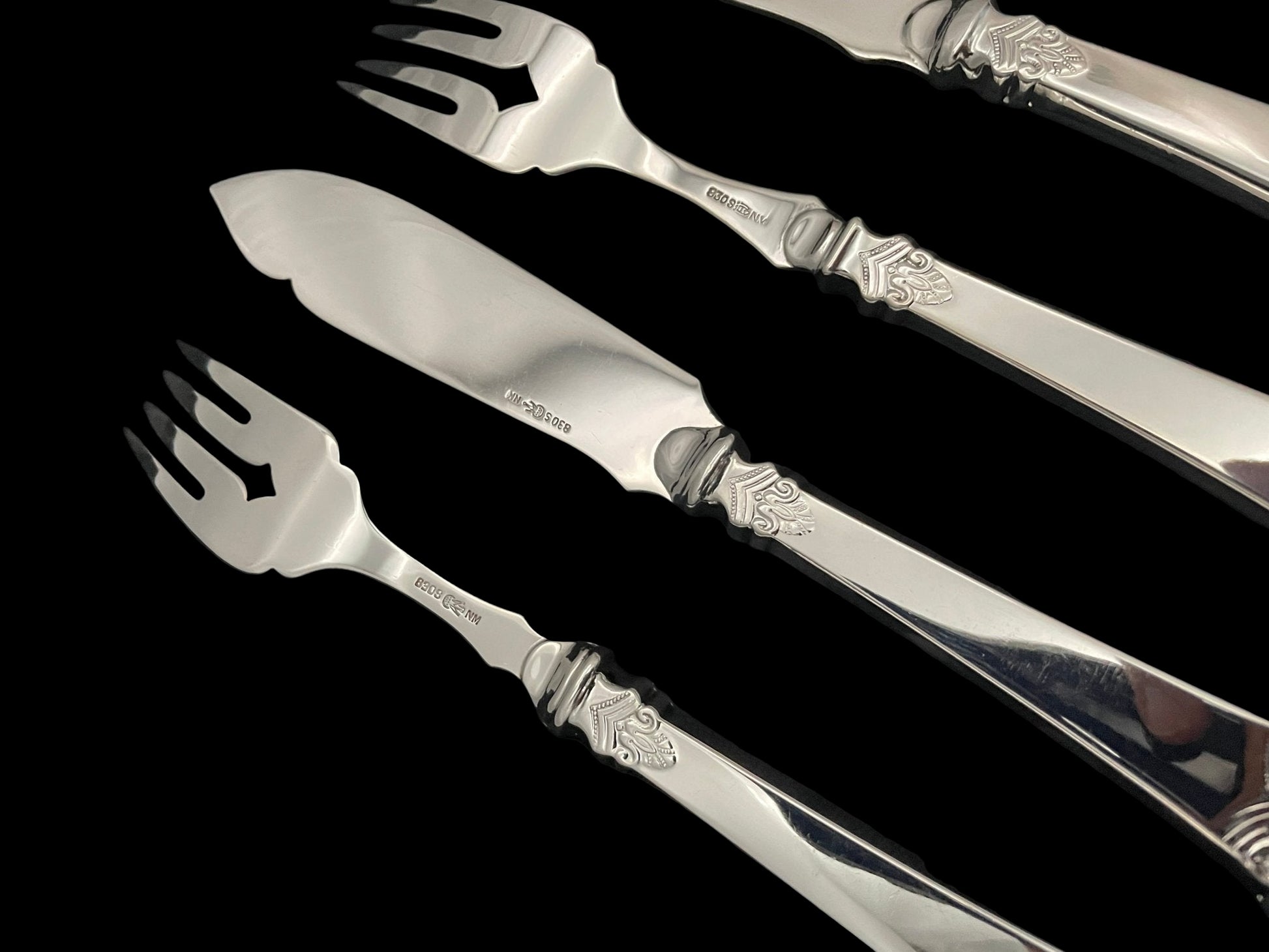 Anitra Sølvbestikk Fiskebestikk bakside