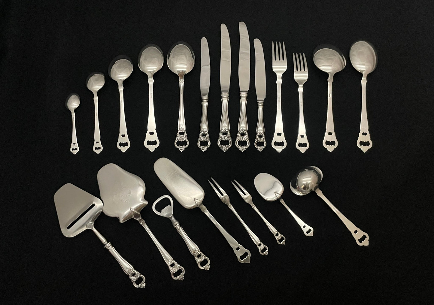 Barokk 2 Sølvbestikk Bakside