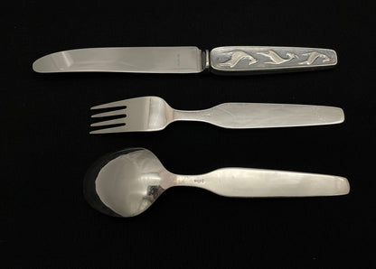 Bukkene Bruse Barne Sølvbestikk Bakside