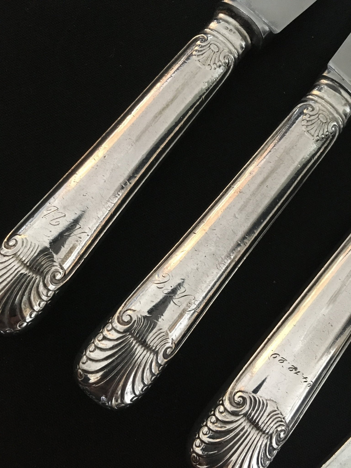 Eldre Brudesølv David Andersen Graverte Kniver