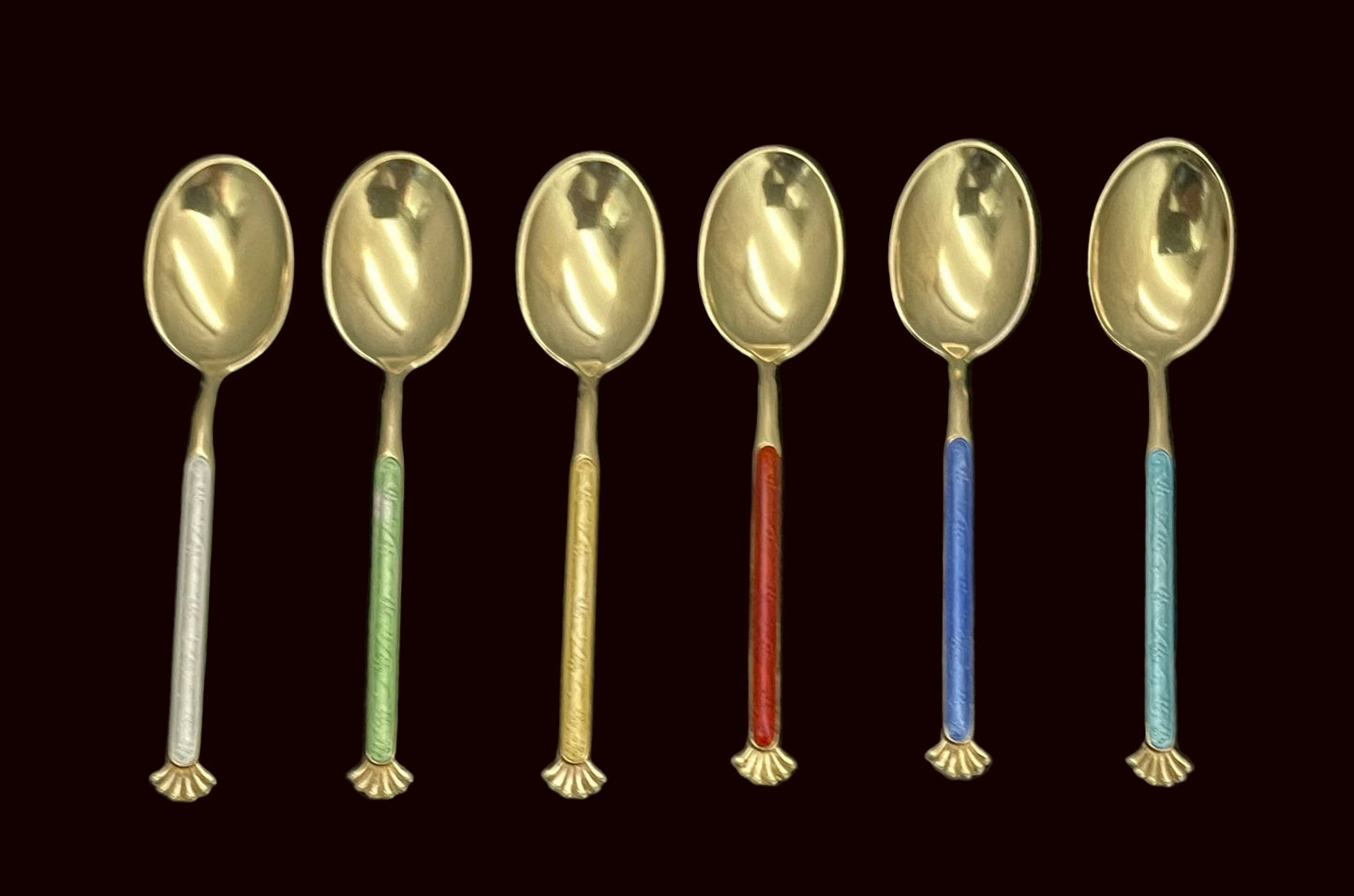 Emalje Sølvbestikk Mocca Skje 