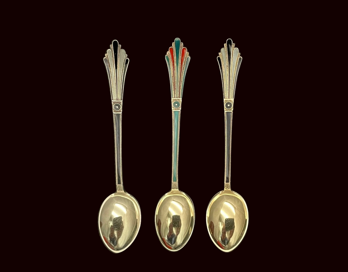 Emalje Sølvbestikk Moccaskje