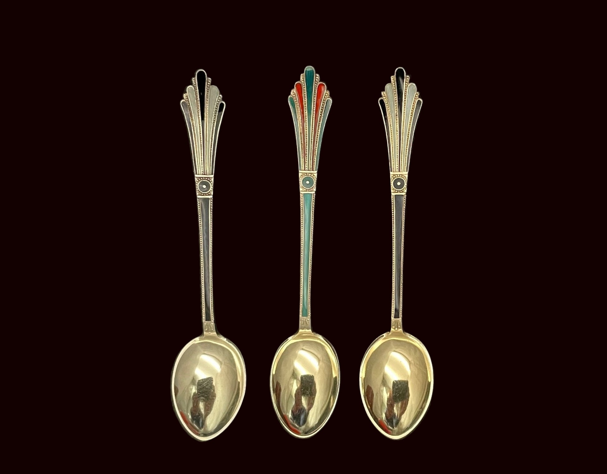 Emalje Sølvbestikk Moccaskje