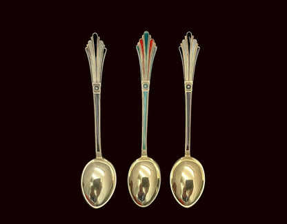 Emalje Sølvbestikk Moccaskje