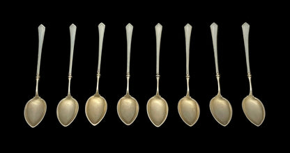 Emalje sølv mocca skje C Bergs Eftf i Oslo