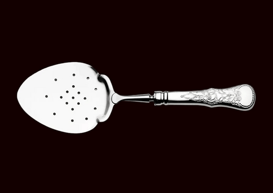 Flat Rose Fiskespade i sølv