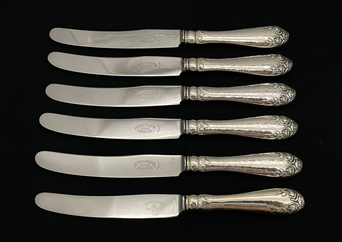 Hamret Rose sølvbestikk kniv
