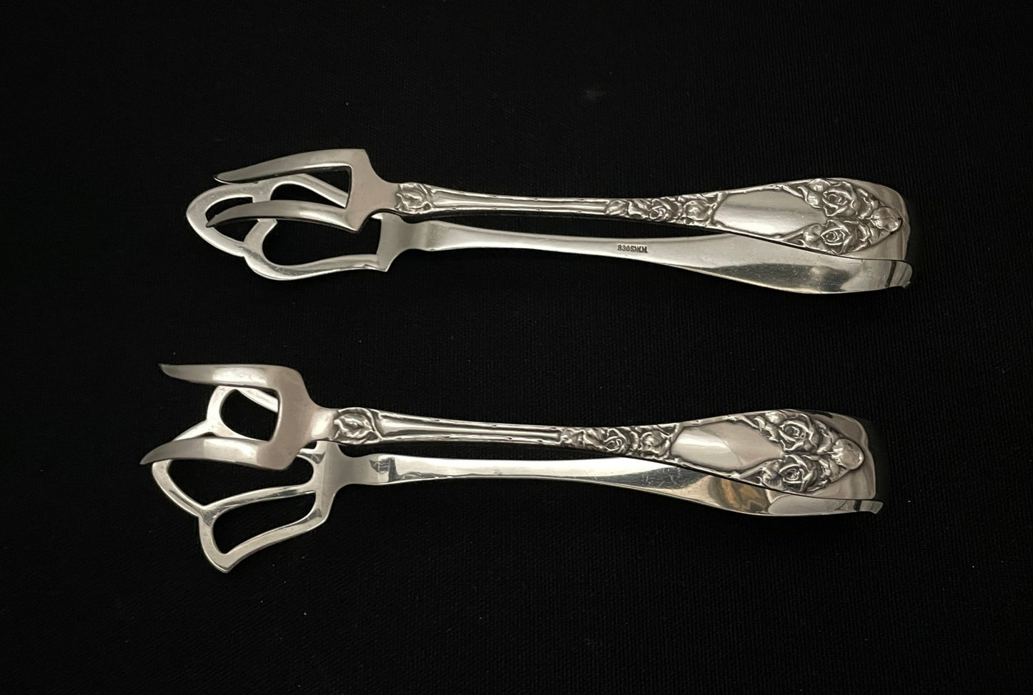 Opphøyet Rose sølvbestikk Smørbrødklype i 830s av Th Marthinsen