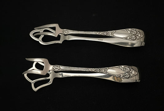 Opphøyet Rose sølvbestikk Smørbrødklype i 830s av Th Marthinsen