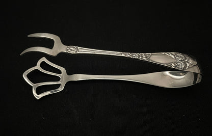 Opphøyet Rose sølvbestikk Smørbrødklype i 830s av Th Marthinsen