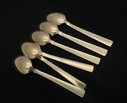 Prins Harald sølvbestikk kake gaffel eller dessert skje med emalje i 925s av Th Marthinsen