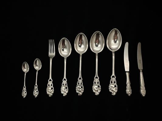 Squirrel silver cutlery in the 830s by Th Marthinsen