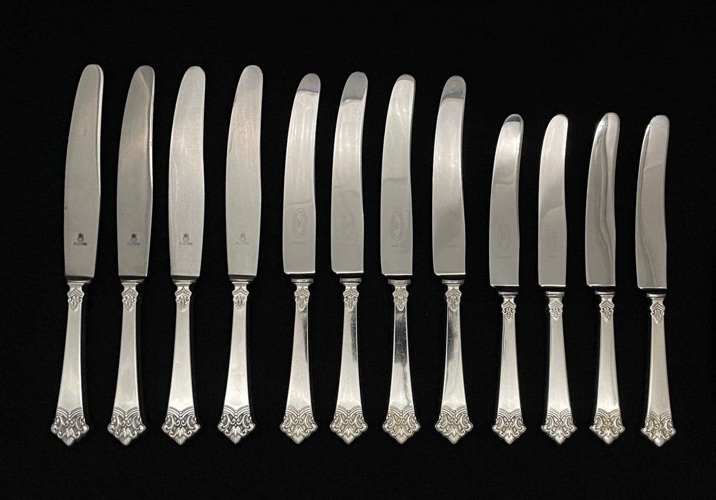 Anitra sølvbestikk kniver sølv 830s med eldre knivblader
