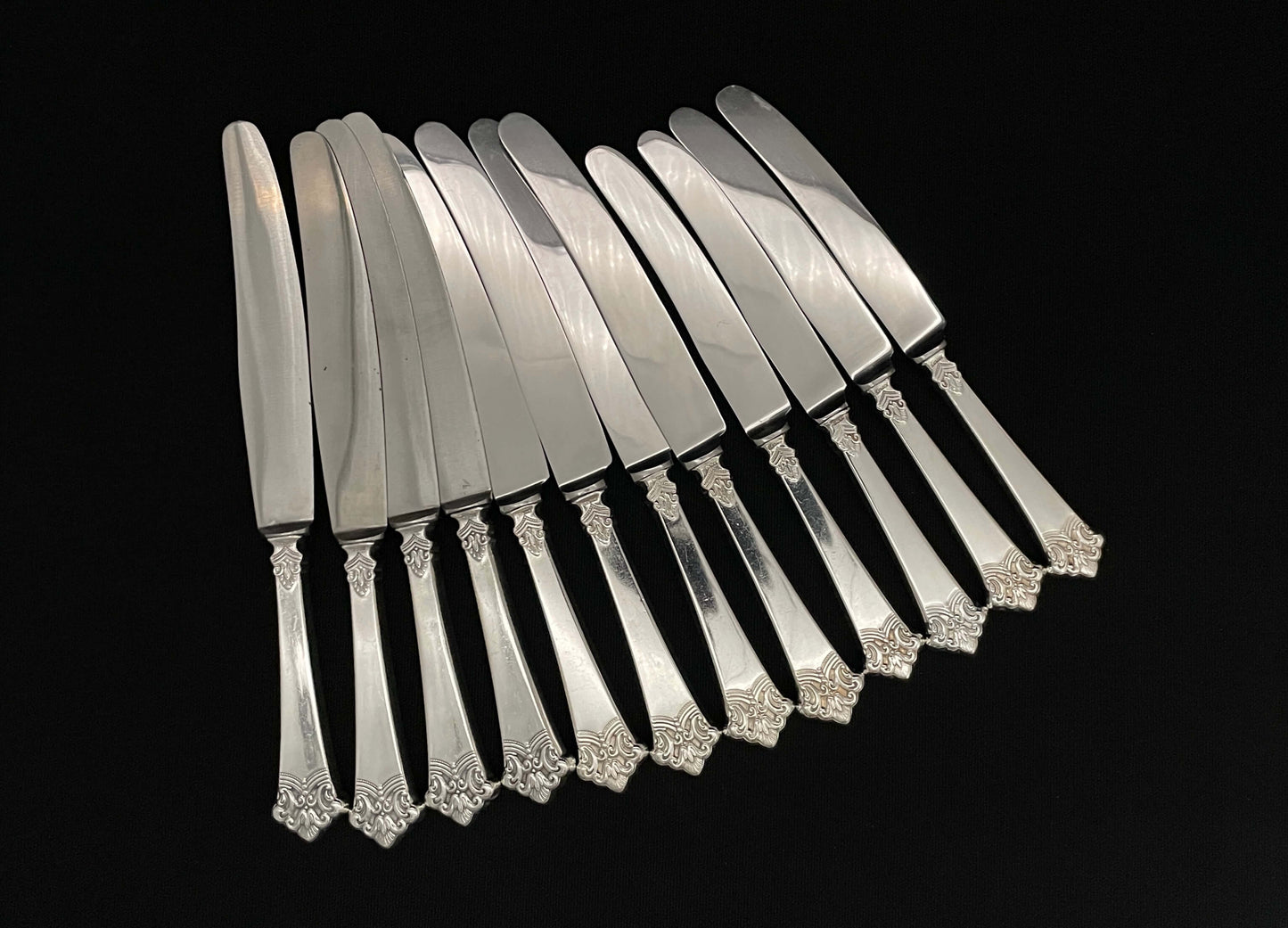 Anitra sølvbestikk kniver sølv 830s med eldre knivblader