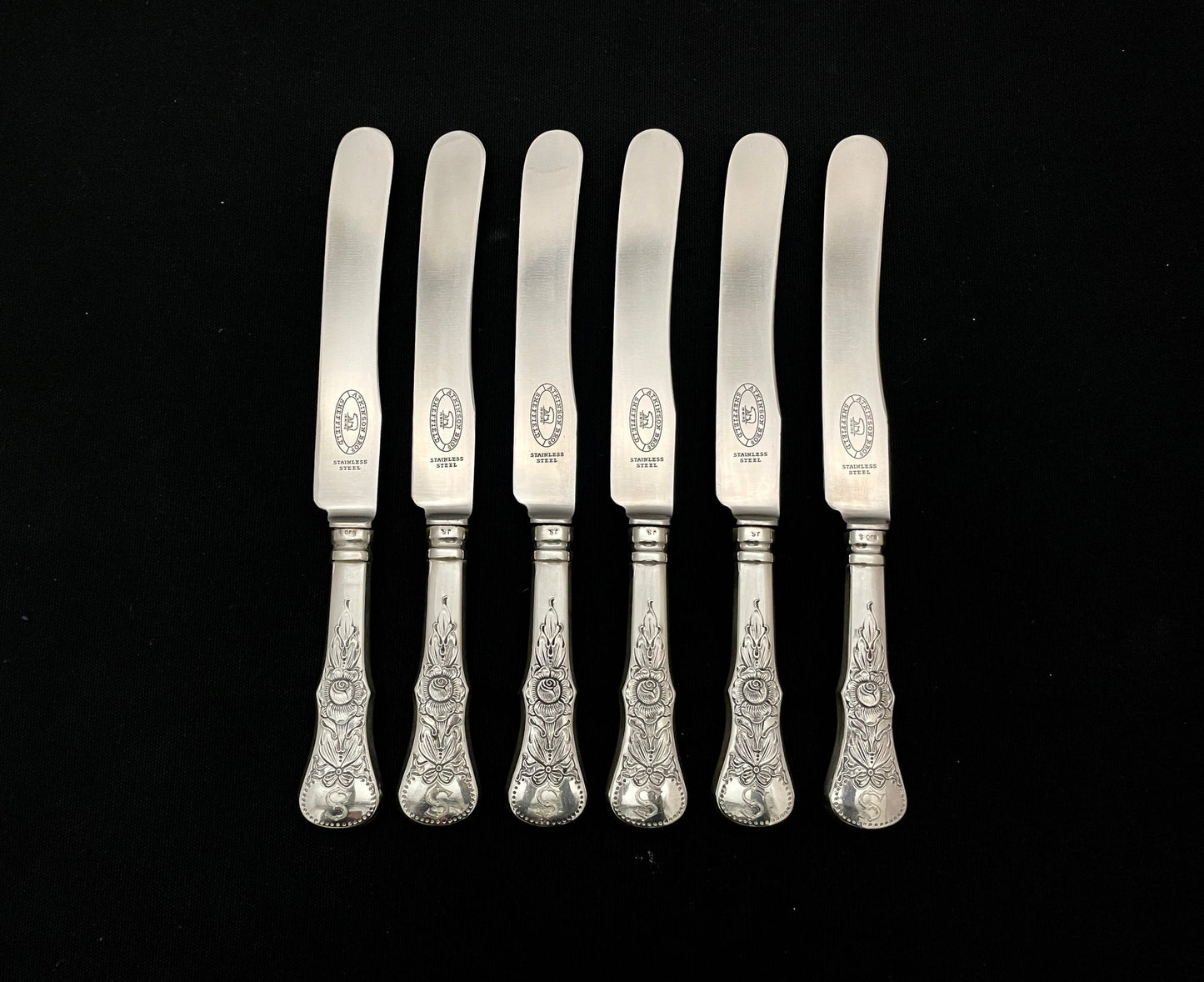 Flat Rose sølvkniver i 830s50