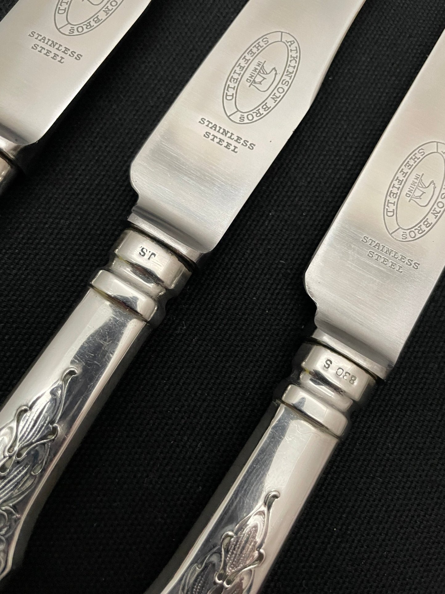 Flat Rose sølvkniver i 830s50