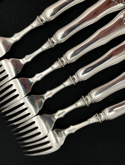 Musling Sølvbestikk Fiskegaffel Bakside