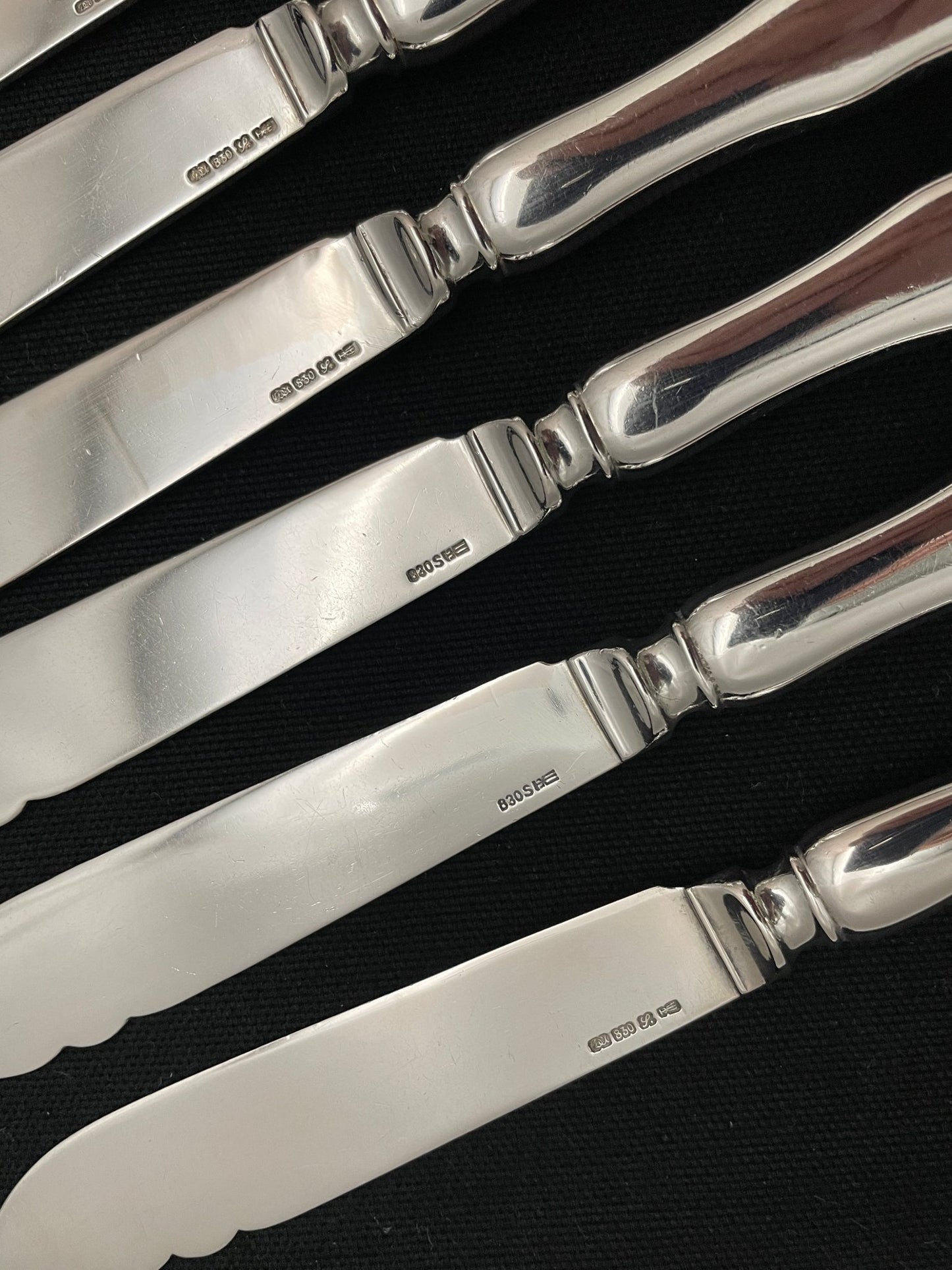 Musling Sølvbestikk Fiskekniv Stempel