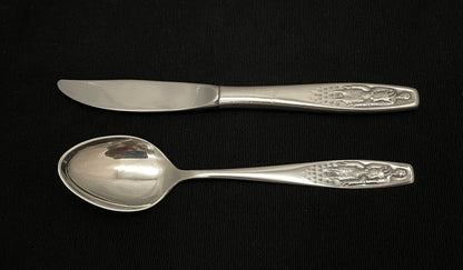 Nils og Blåmann Barne Sølvbestikk