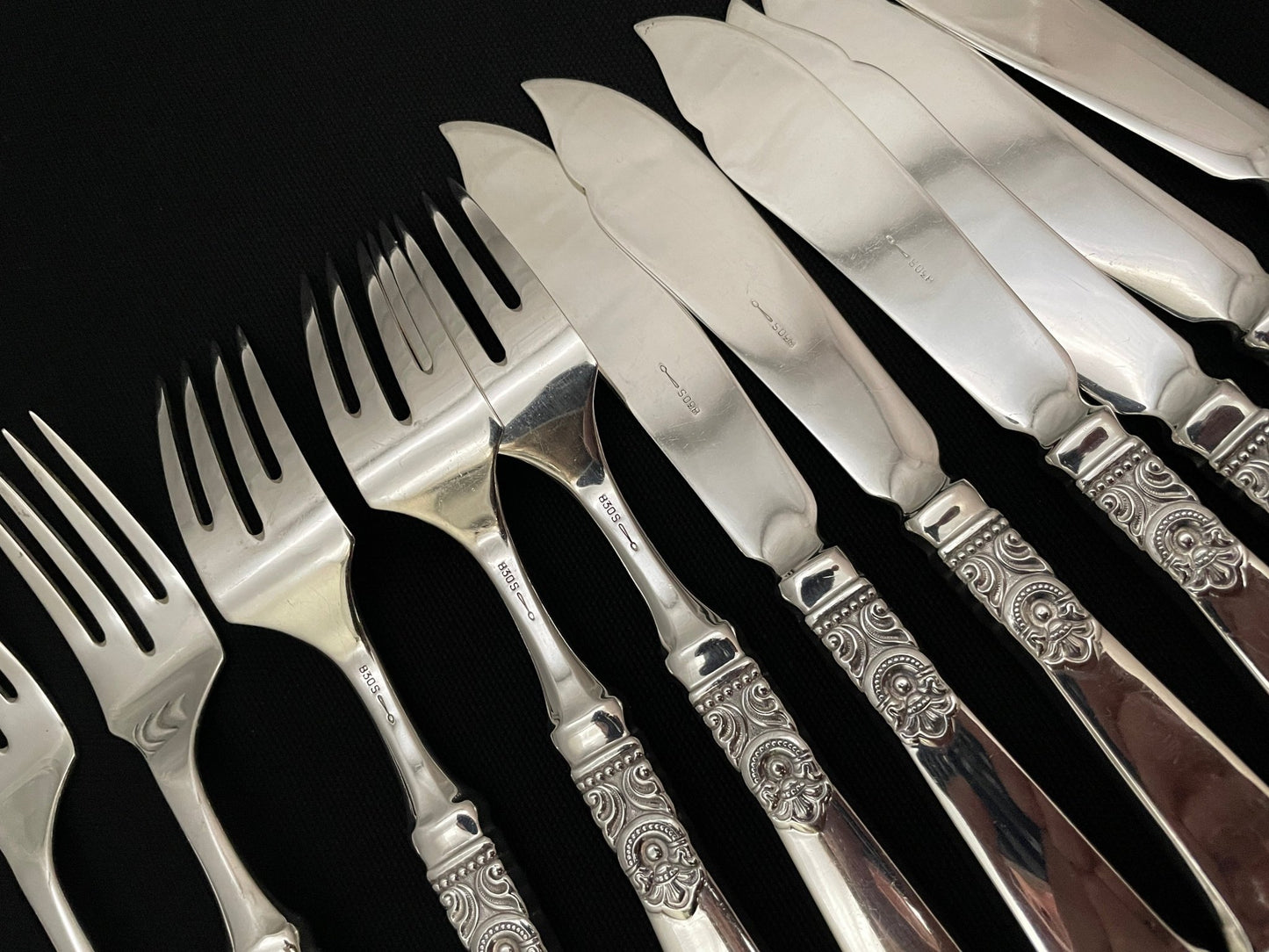 Odel Sølvbestikk Fiskegaffel og Fiskekniv