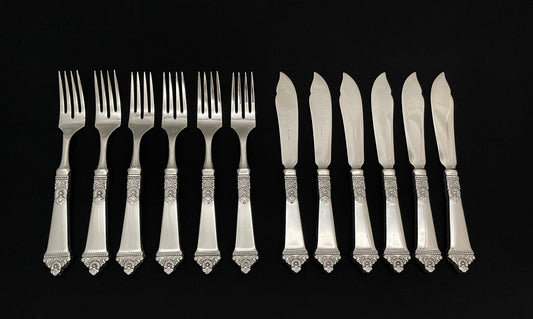 Odel Sølvbestikk Fiskekniv og Fiskegaffel