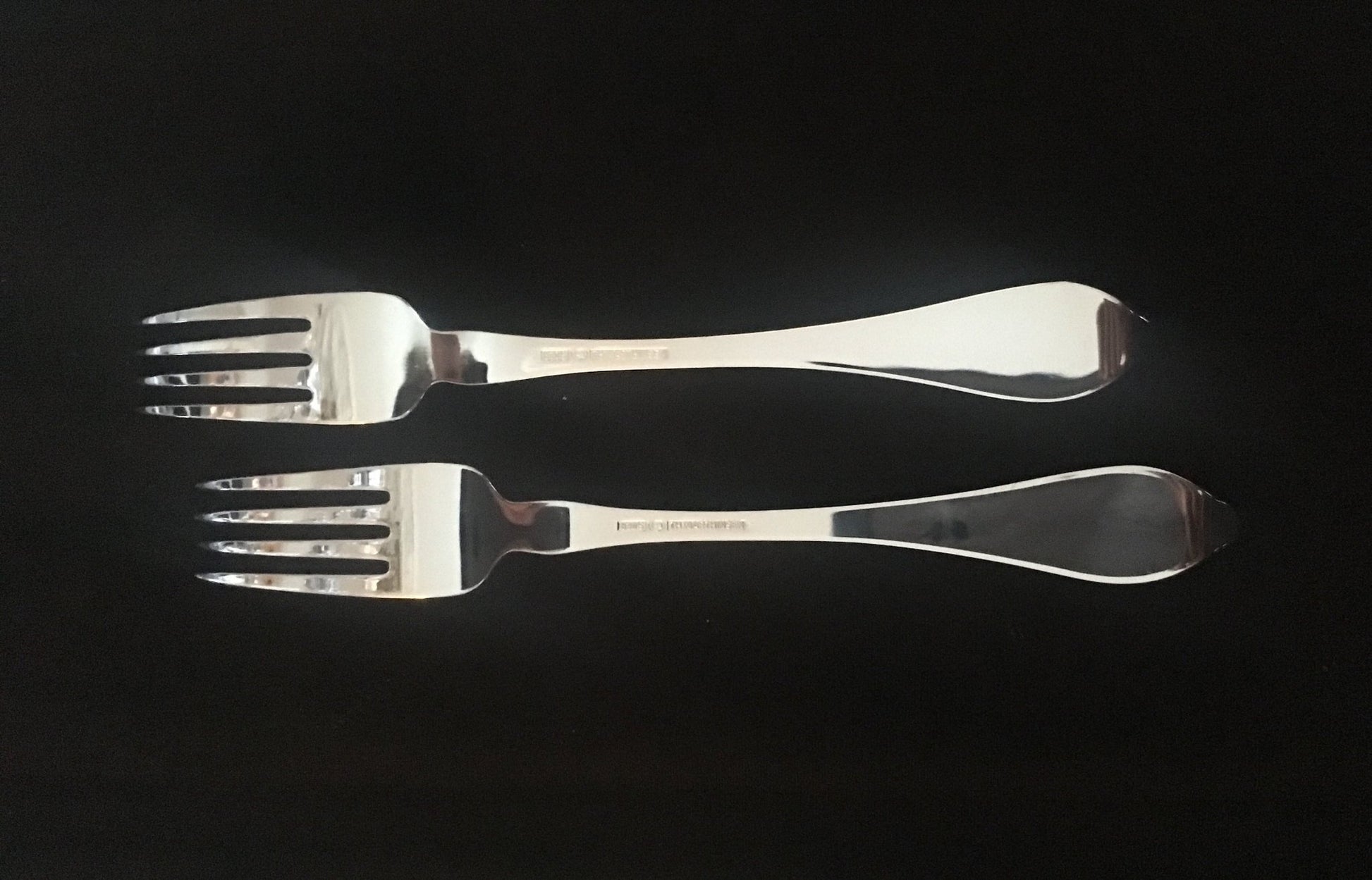 Opphøid Rose Sølvbestikk Gaffel bakside