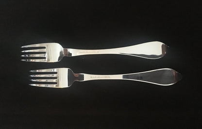 Opphøid Rose Sølvbestikk Gaffel bakside