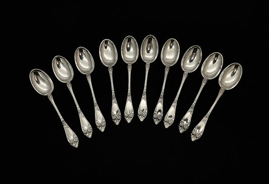 Opphøid Rose Sølvbestikk Stor Dessertskje