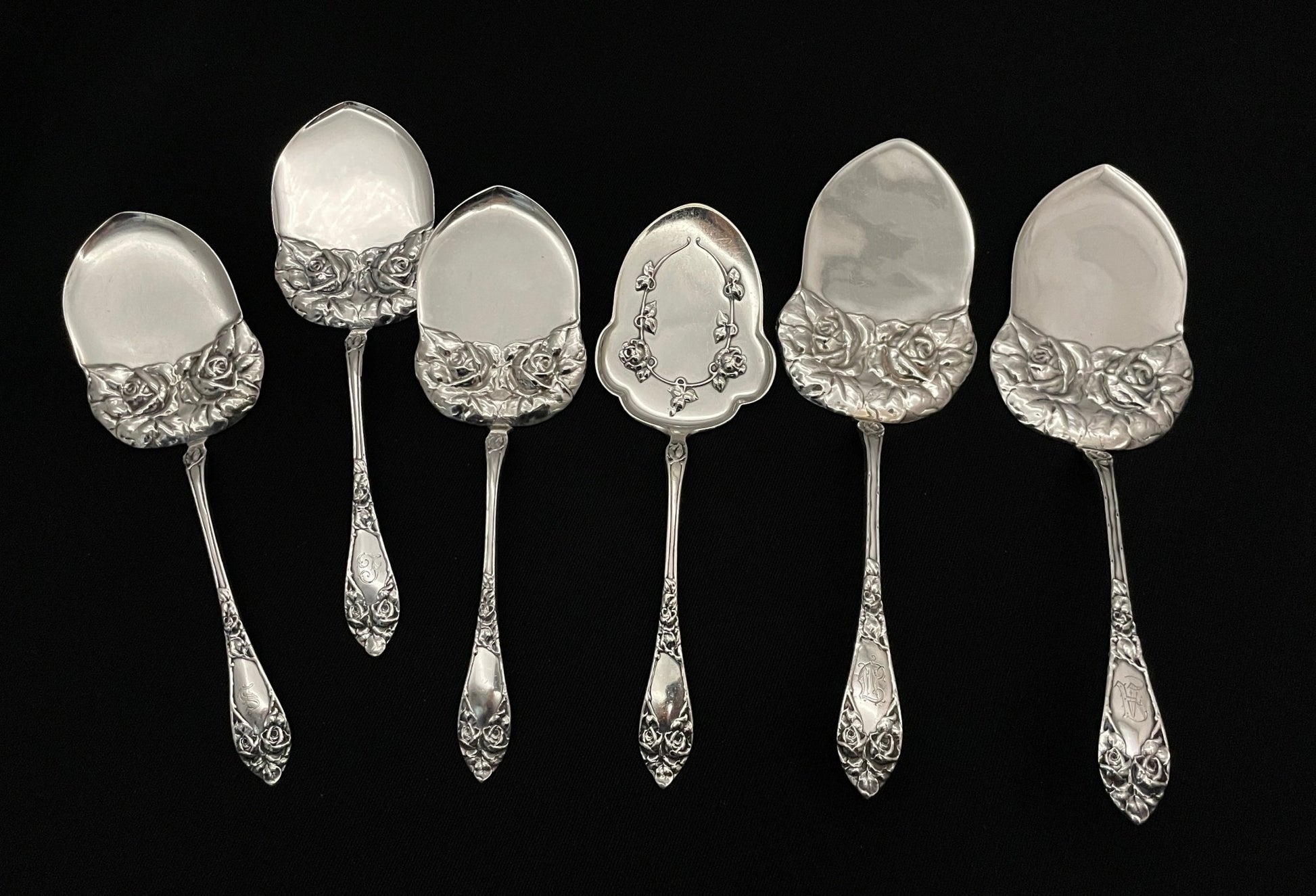 Opphøld Rose sølvbestikk kakespade eldre modell samlebilde