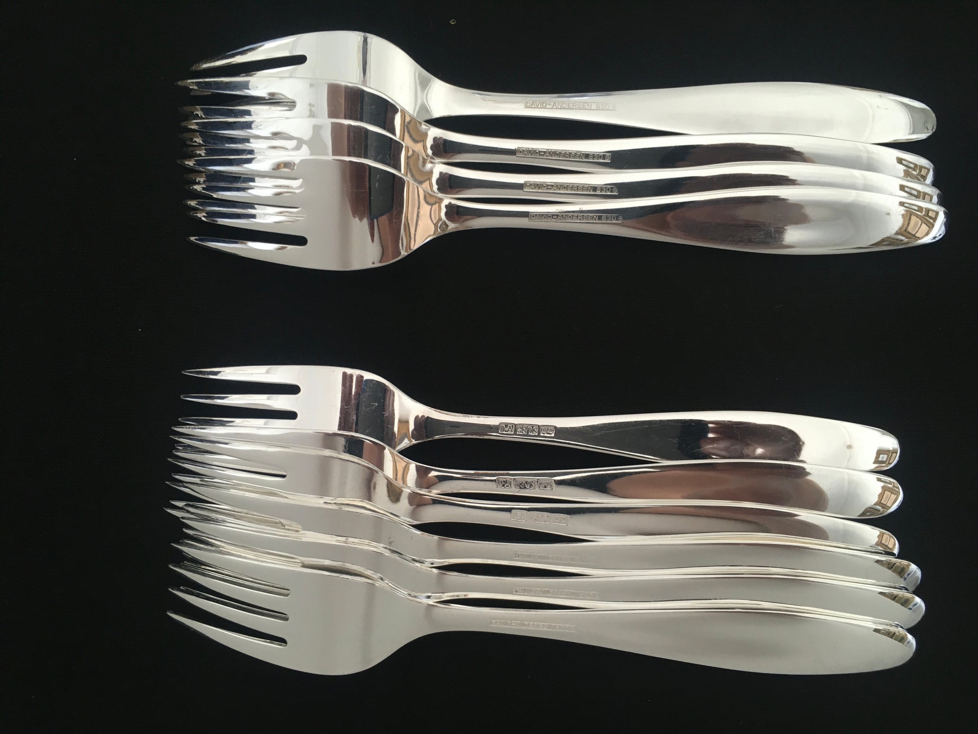 Oseberg Sølvbestikk Gaffel Bakside