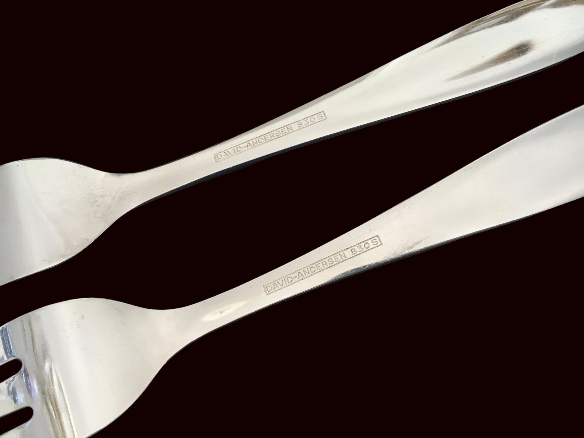 Oseberg Sølvbestikk Kakegaffel Stempel